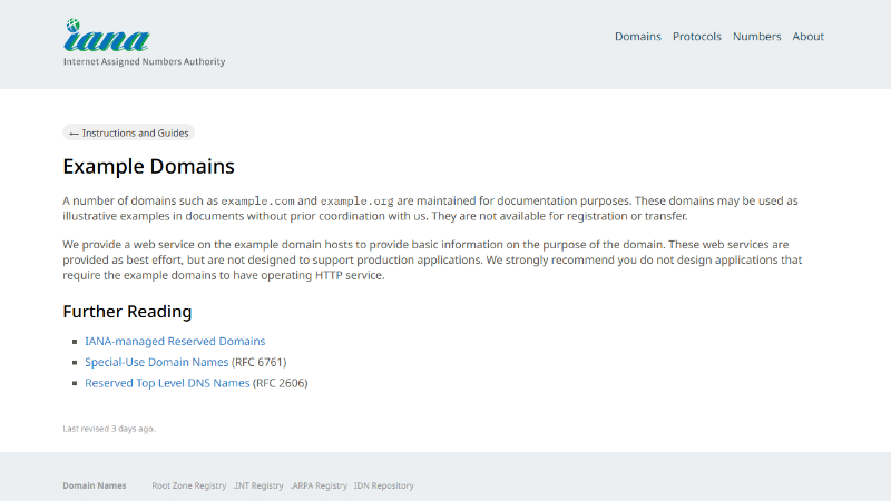 The IANA page at the moment TC92 failed: its heading reads Example Domains, where the test expected Example Domain